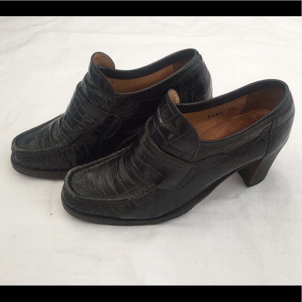 Patrick Cox Wannabe crocodile loafer shoes EU36.